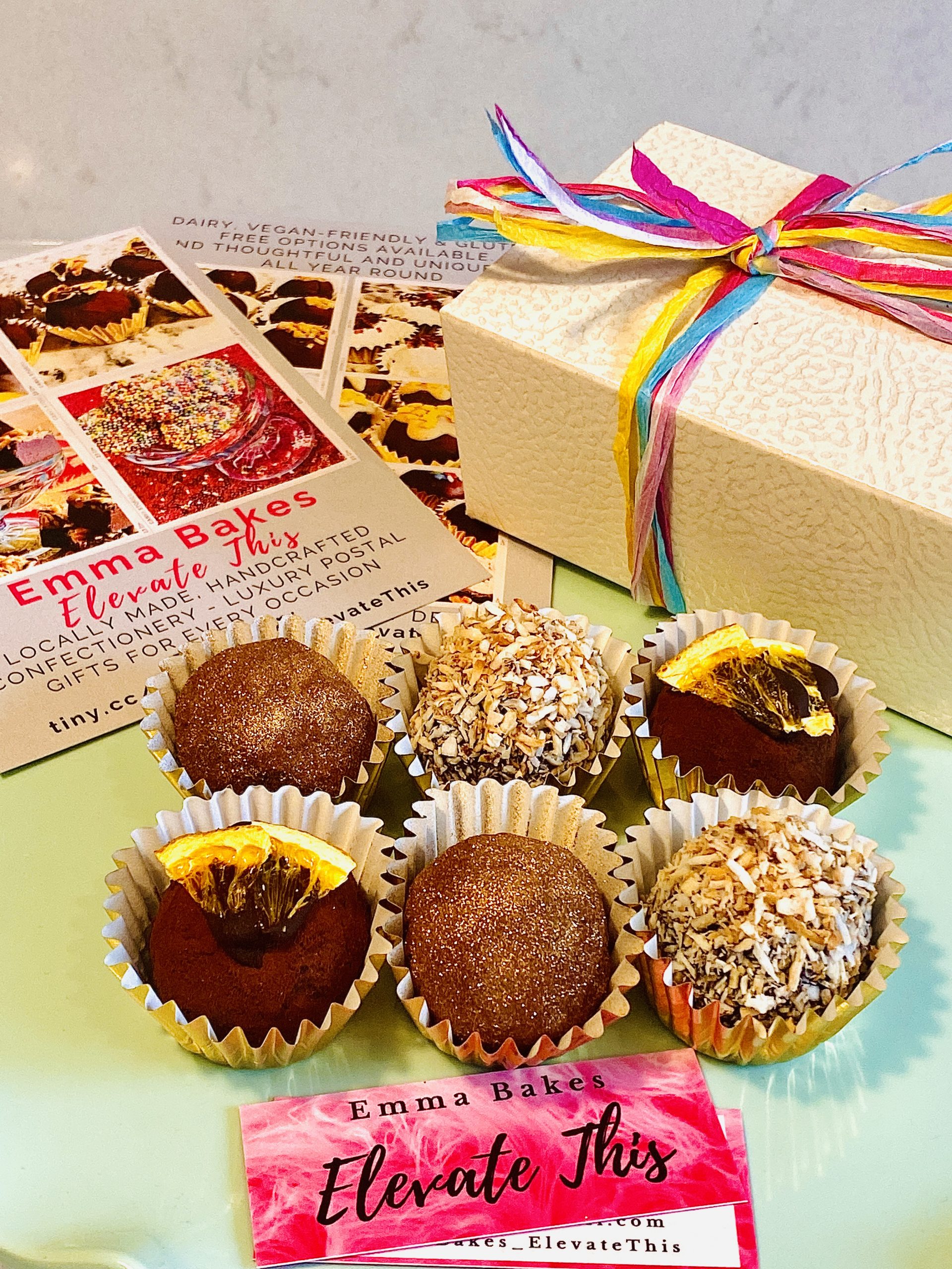 Looking for unique, thoughtful and tasty gift ideas? Try our chocolate gift ideas from EmmaBakes. Chocolate Orange, Chilli and Cinnamon and Chocolate Coconut truffles are such crowdpleasers, perfect for any special occasion.